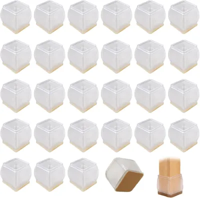 Imagen del producto de Protectores de silicona para patas de muebles, de 20 a 30 mm, paquete de 28 unidades