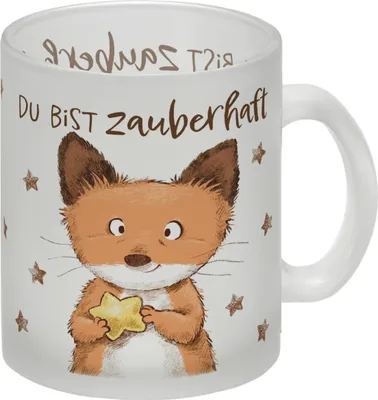 Produktbild von Fuchs Glas Tasse mit Spruch Du bist zauberhaft