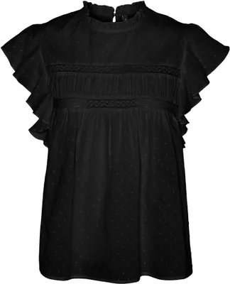Produktbild von Vero Moda Trine Kurzarm-bluse Schwarz M Frau Schwarz M
