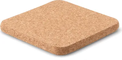 Image de CONTINENTA Untersetzer quadratisch, Kork 20x20x1,5 cm 1506 4017167150604 Vorteilset – 2 Stück – inkl. 4 Edelstahl-Trinkhalme