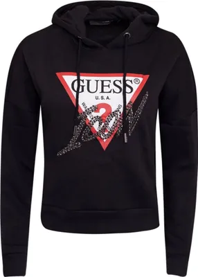 Zdjęcie produktu dla Guess Bluzy W2BQ17KB683 Jblk, W2BQ17KB683JBLK, Rozmiar: 158