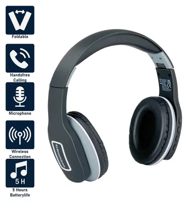 Immagine prodotto di Grundig Cuffie Wireless Bluetooth - Cuffie over ear con 5 ore di autonomia - Senza fili con microfono - Incl. cavo audio da 3,5 mm e cavo di ricarica USB-C