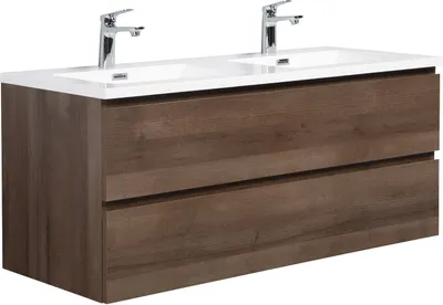 Obrázok produktu pre Badplaats Kúpeľňová Zostava Angela 120 cm - Hnedý Dub - Skrinka s Umývadlom