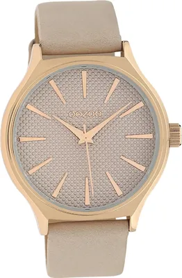 Produktbild von Oozoo Leder Damen Uhr Analog Quarzuhr Armband taupe hellbraun Timepieces D2UOC10106