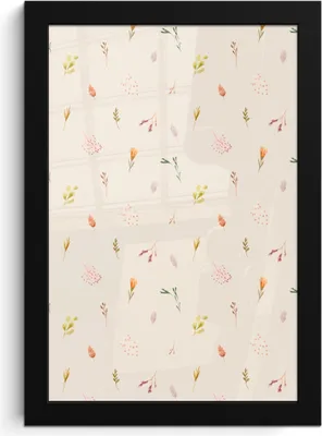 Produktbild von MuchoWow® MuchoWow® Gerahmtes Poster Blumen - Pastell - Pflanzen 20x30 cm - Poster mit zchwarzem Bilderrahmen - Drucken - Bilder Poster im Rahmen