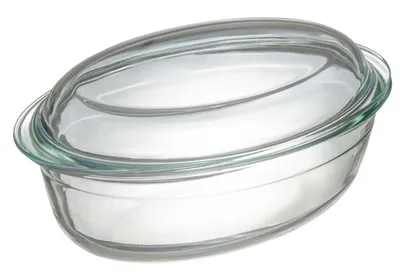 Produktbild von Sareva Auflaufform mit Deckel - Hitzebeständiges Glas - Oval - 28 x 19 cm / 4 Liter
