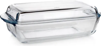 Produktbild von Rechteckiger Glasbräter mit Deckel 2,8+1,3L