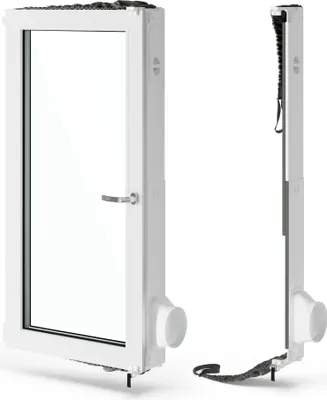 Produktbild von AEG AWKIT5 Okenní sada pro COMFORT 6000 (pro okno o výšce 100-135 cm / šířce 90-126 cm, vhodné pro všechny přenosné klimatizace s průměrem hadice 15 cm)