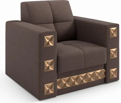 Produktbild von LIKMA Polstersessel Manila Braun 86x85x85 cm mit Armlehnen Wohnzimmersessel mit Wellenfedern Stoff Inari