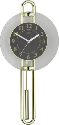 Produktbild von Mebus 14813 Quarz Wanduhr 26 cm x 54.5 Gold Schwarz Silber