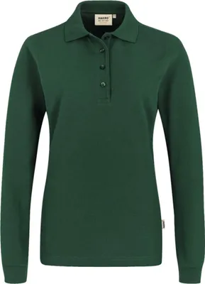 Produktbild von HAKRO Longsleeve Poloshirt Performance Damen #215 Gr. M tanne