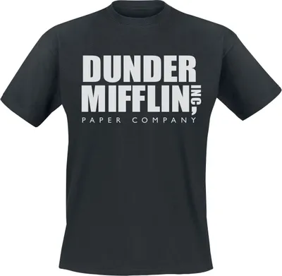 Immagine prodotto di Dunder Mifflin Inc. Maglietta con logo - Grande - Nero