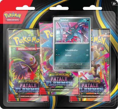 Produktbild von Sniebel | 3 Booster-Packs | Pokemon | Sammel-Karten deutsch