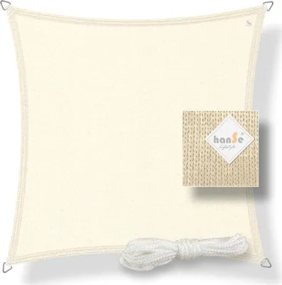 Produktbild von hanse Sonnensegel HDPE Quadrat 2x2m Creme