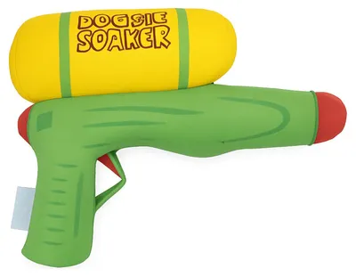 Produktbild von Beeztees Doggie Wasserpistole Hundespielzeug Plüsch Grün/Gelb