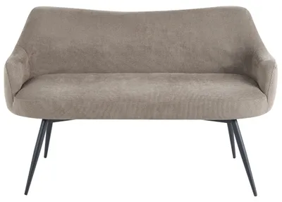 Produktbild von BELIANI Sofa Taupe aus Stoff 2-Sitzer Gepolstert mit Metallbeinen Küchensofa Flursofa Kleines Sofa