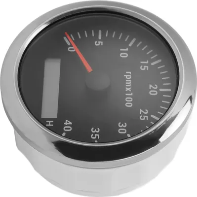 Obrázek produktu pro otáčkoměr 85 mm, 4000 otáček za minutu, vodotěsný, IP67, se 7barevným podsvícením pro auto, loď, obytný vůz, jachtu, černý