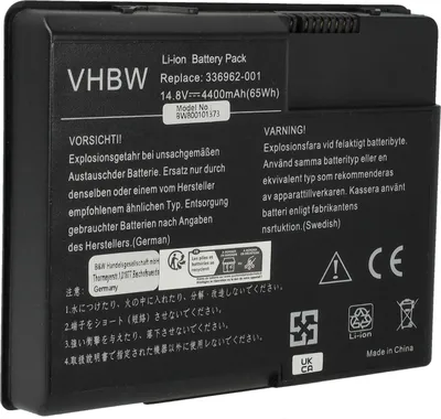 Produktbild von vhbw Akku kompatibel mit HP Pavilion zt3208AP (PA972PA), zt3207AP (PA971PA), zt3209AP (PA973PA) Notebook (4400 mAh, 14,8 V, Li-Ion)