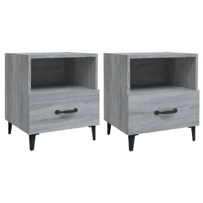 Immagine prodotto di Comodini 2 pz Grigio Sonoma in Legno Multistrato