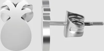 Produktbild von Akzent Edelstahl Ohrstecker, silberfarbig