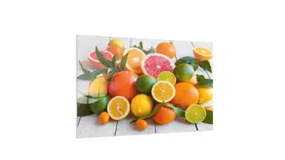 Zdjęcie produktu dla Obraz szklany CYTRUSY POMARAŃCZA LIMONKA 60x40 cm