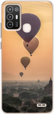 Produktbild von König Design Hülle kompatibel mit ZTE Blade A52 Kunststoff Soft Handyhülle - Handy Case Heißluftballons