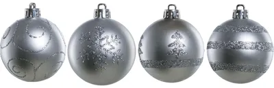 Produktbild von TrendLine Weihnachtskugeln bruchfest, langlebig Ø 6 cm silber mattiert 6 Stück
