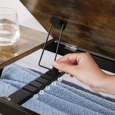 Produktbild von Schreibtisch fürs Bett, falten Sie ihn zusammen, Laptop-Tisch für Ihr Bett, klappbarer Laptop-Tisch - Frühstückstisch mit klappbaren Beinen, 15,6 Zoll