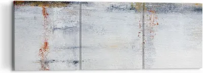 Produktbild von Bild auf Leinwand - Leinwandbild - 3 Teile - Abstraktion weiß verschwommen - 120x40cm - Wand Bild - Wanddeko - Wandbilder - Leinwanddruck - Bilder - Wanddekoration - Leinwand bilder - CA120x40-4535