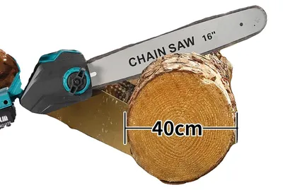 Immagine prodotto di Troncatrice a catena elettrica, alimentazione a batteria agli ioni di litio, sistema di lubrificazione automatico, 2 batterie, 16 pollici