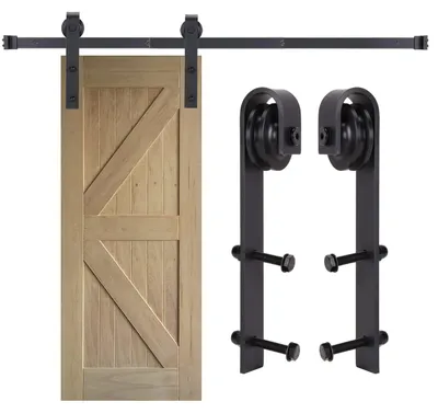 Produktbild von Schiebetürbeschlagsatz aus Kohlenstoffstahl 150 cm