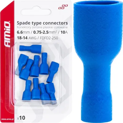 Imagen del producto de 10 conectores de la serie AMiO, modelo 03068, de 9,3 mm, fabricados en PVC