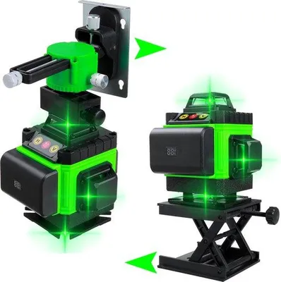Immagine prodotto di Livella laser 3D a 16 linee, verde, 360°, con linee a croce automatiche, touchscreen, IP54, resistente alla polvere e all'acqua