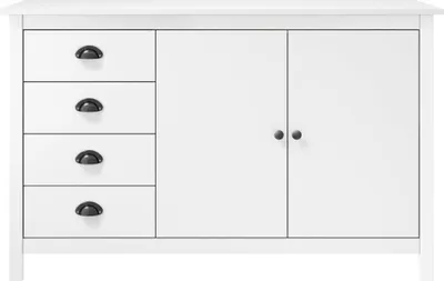 Obrázek produktu pro vidaXL Příborník Hill White 130x40x80 cm Borovicový masiv