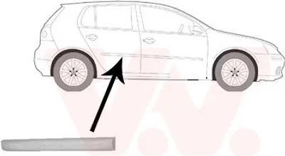 Produktbild von VAN WEZEL Zierleiste für die Tür Hinten Rechts Leiste für VW Golf V Schrägheck (1K1) 5894426