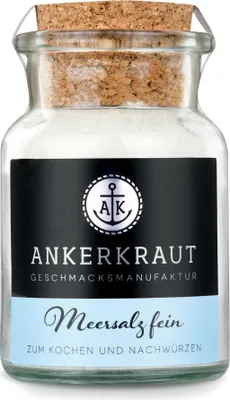 Produktbild von Meersalz fein, 170g im Korkenglas
