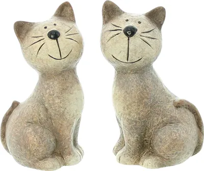 Produktbild von Figur Katze, 2er Set, Terracotta Maße: Höhe 16 cm