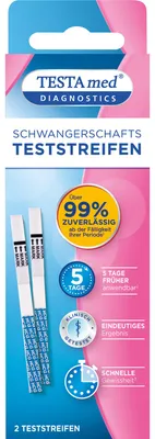 Produktbild von TESTAmed Schwangerschaftstest 2er  (2 St)