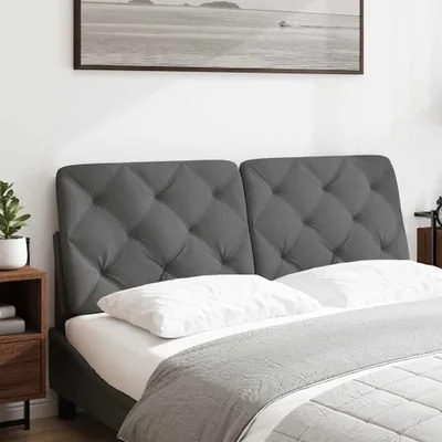 Immagine prodotto di vidaXL Cuscino per testiera grigio scuro 120 cm in tessuto