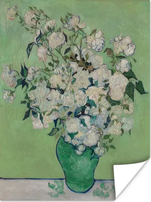 Produktbild von MuchoWow® Poster Rosen - Vincent van Gogh 60x80 cm - Schlafzimmer Dekoration
