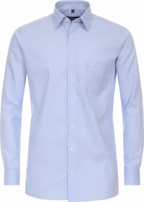 Produktbild von CASAMODA Herren Businesshemd Langarm Kent Comfort-Fit Hellblau kariert 43