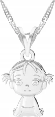 Image de Chaîne en argent Pendentif fille 925 argent sterling