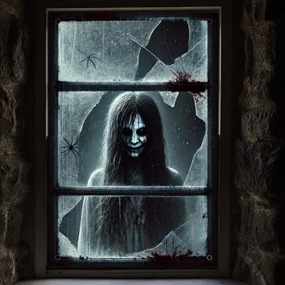 Produktbild von Halloween Fensterdeko Geistermotiv 120 x 80 cm für Innen & Außen