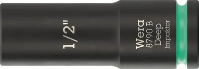Produktbild von Wera 05005568001, Steckschlüsselbuchse, Schwarz, Grün, 1 Kopf/Köpfe, 3/8", Imperial, 1/2"