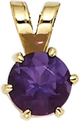 Produktbild von Anhänger Amethyst lila violett & 585 Gold Gelbgold Halsschmuck Damen