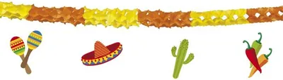 Produktbild von Boland Girlande Mexiko Fiesta, 400 cm, aus Papier mit bunten Motiven