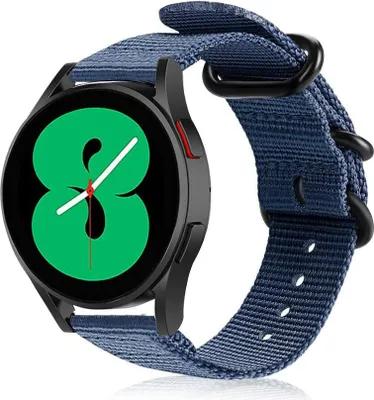 Produktbild von Strap-it Samsung Galaxy Watch 4 - 44mm Nylon-Schnallenarmband (Blau)