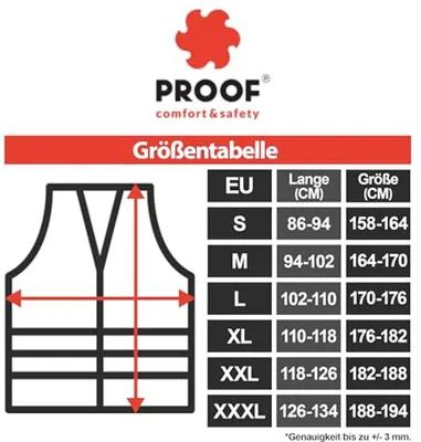 Reflektierende Sicherheitsweste Auto - Leuchtend Gelb, S - XXXL