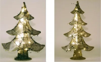Image de Sapin de Noël LED en jute Décoration de Noël Sapin de Noël Sapin décoratif Avent