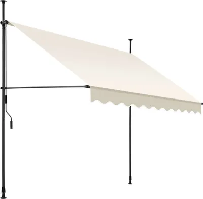 Produktbild von Klemmmarkise mit Handkurbel, höhenverstellbar - 250 x 180 cm, beige